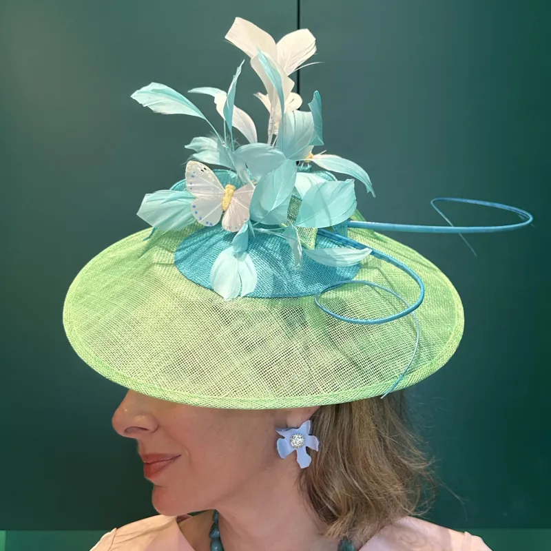 LIME SWIRL LELE SADOUGHI x KGB ONE-OF-A-KIND FASCINATOR sold by Lele Sadoughi