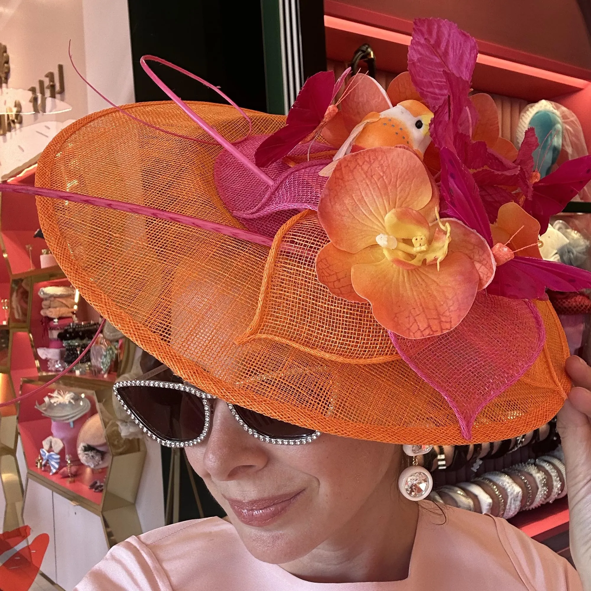TANGERINE DREAM LELE SADOUGHI x KGB ONE-OF-A-KIND FASCINATOR sold by Lele Sadoughi