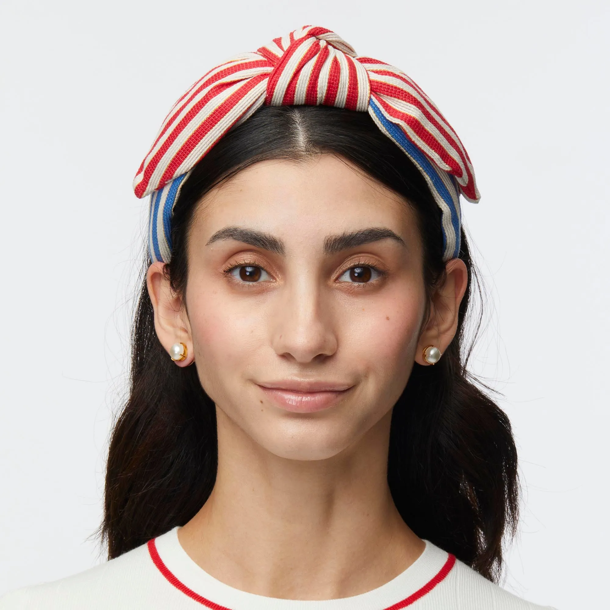 AMERICANA STRIPE VERONICA HEADBAND sold by Lele Sadoughi product image thumbnail 2