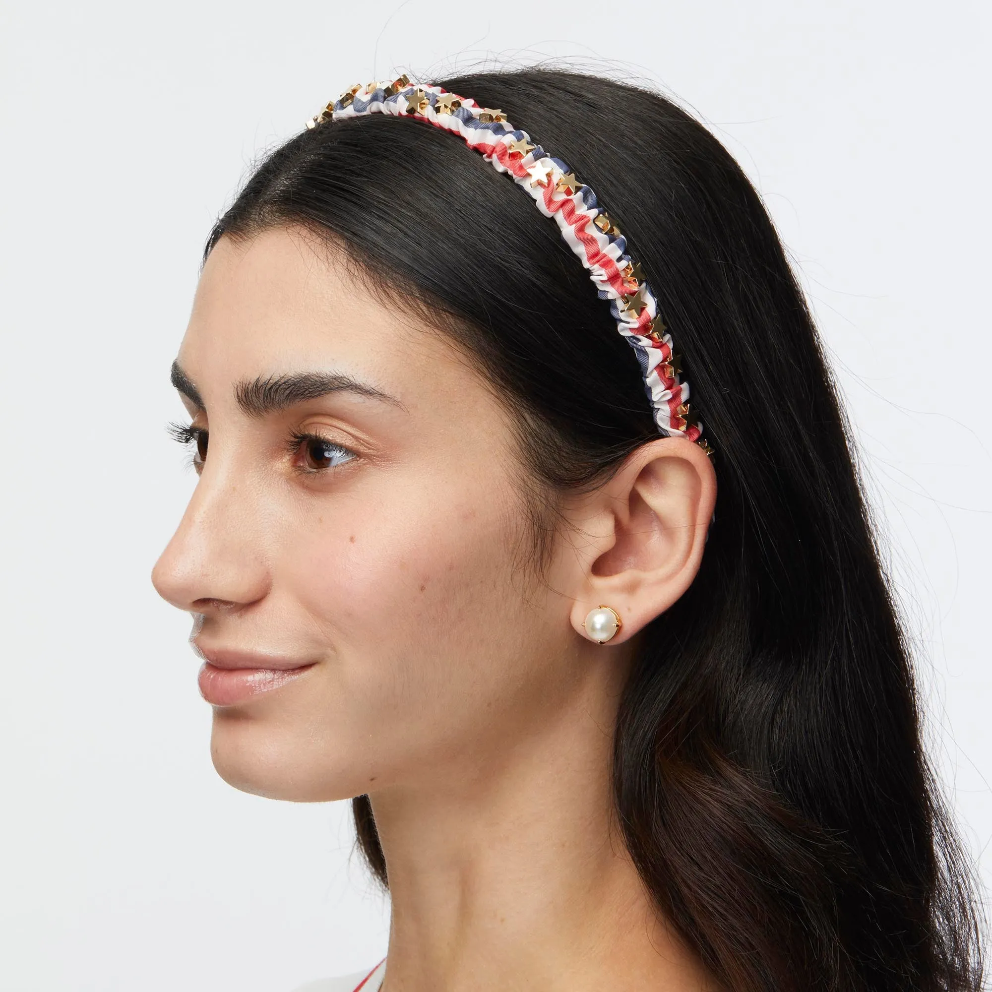 PATRIOTIC STRIPE JESSIE STRIPED EMBELLISHED HEADBAND sold by Lele Sadoughi product image thumbnail 2
