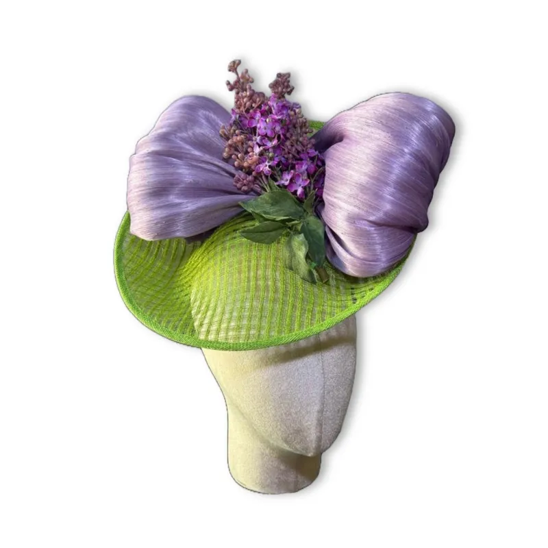 CHARTEUSE LAVENDER LELE SADOUGHI x KGB ONE-OF-A-KIND FASCINATOR sold by Lele Sadoughi