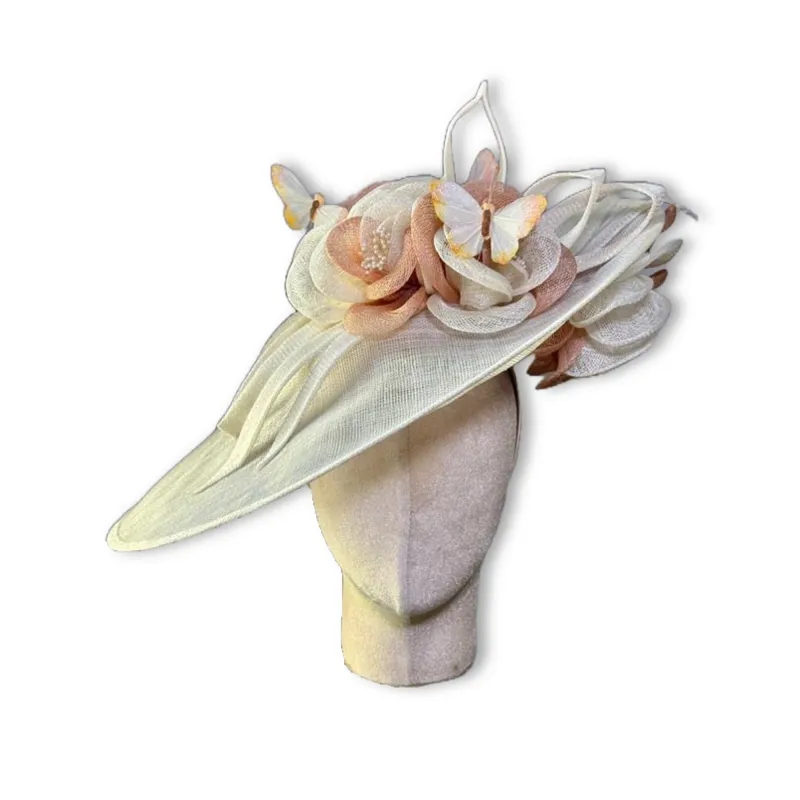 IVORY FLUTTER LELE SADOUGHI x KGB ONE-OF-A-KIND FASCINATOR HAT sold by Lele Sadoughi