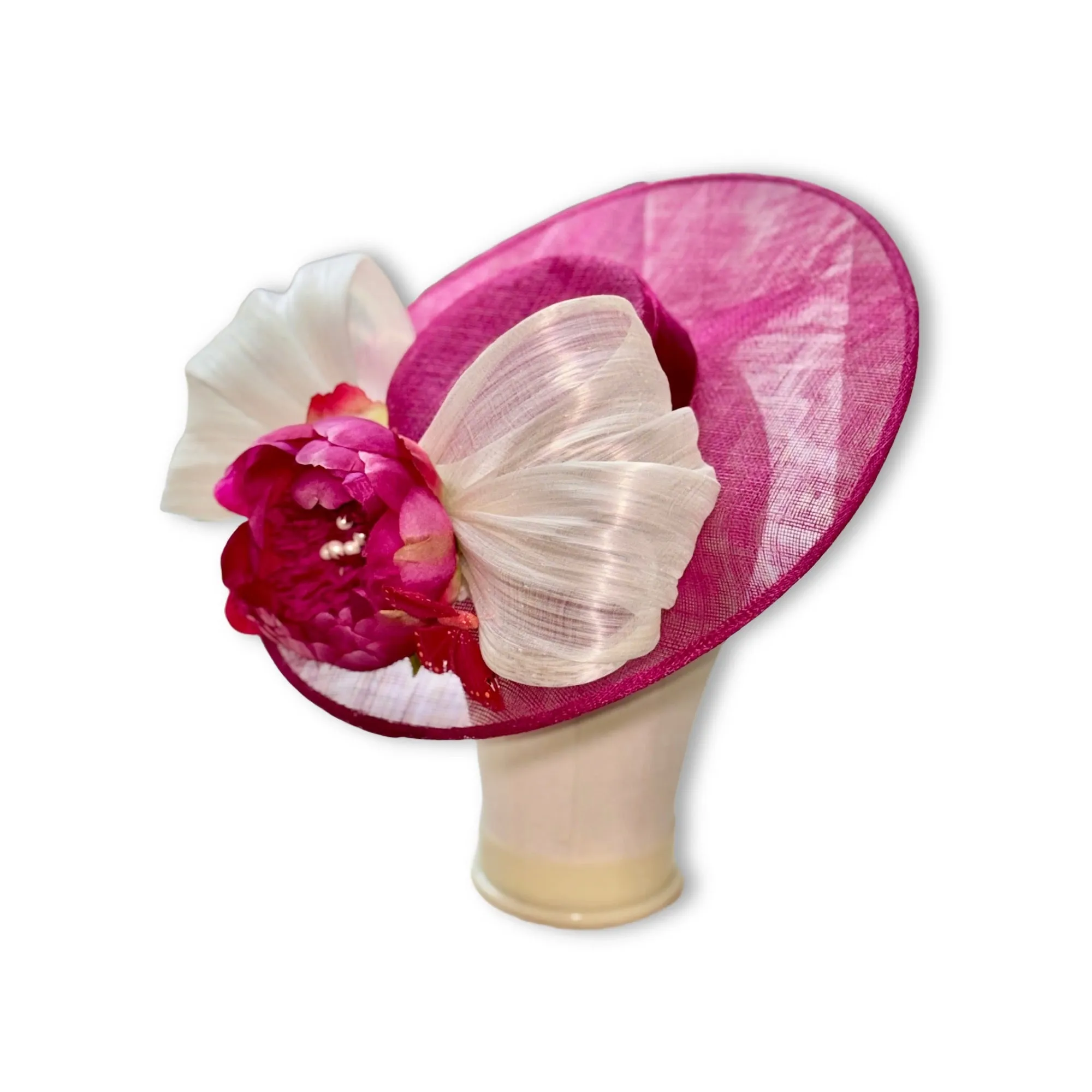 FUCHSIA PEONY LELE SADOUGHI x KGB ONE-OF-A-KIND FASCINATOR sold by Lele Sadoughi