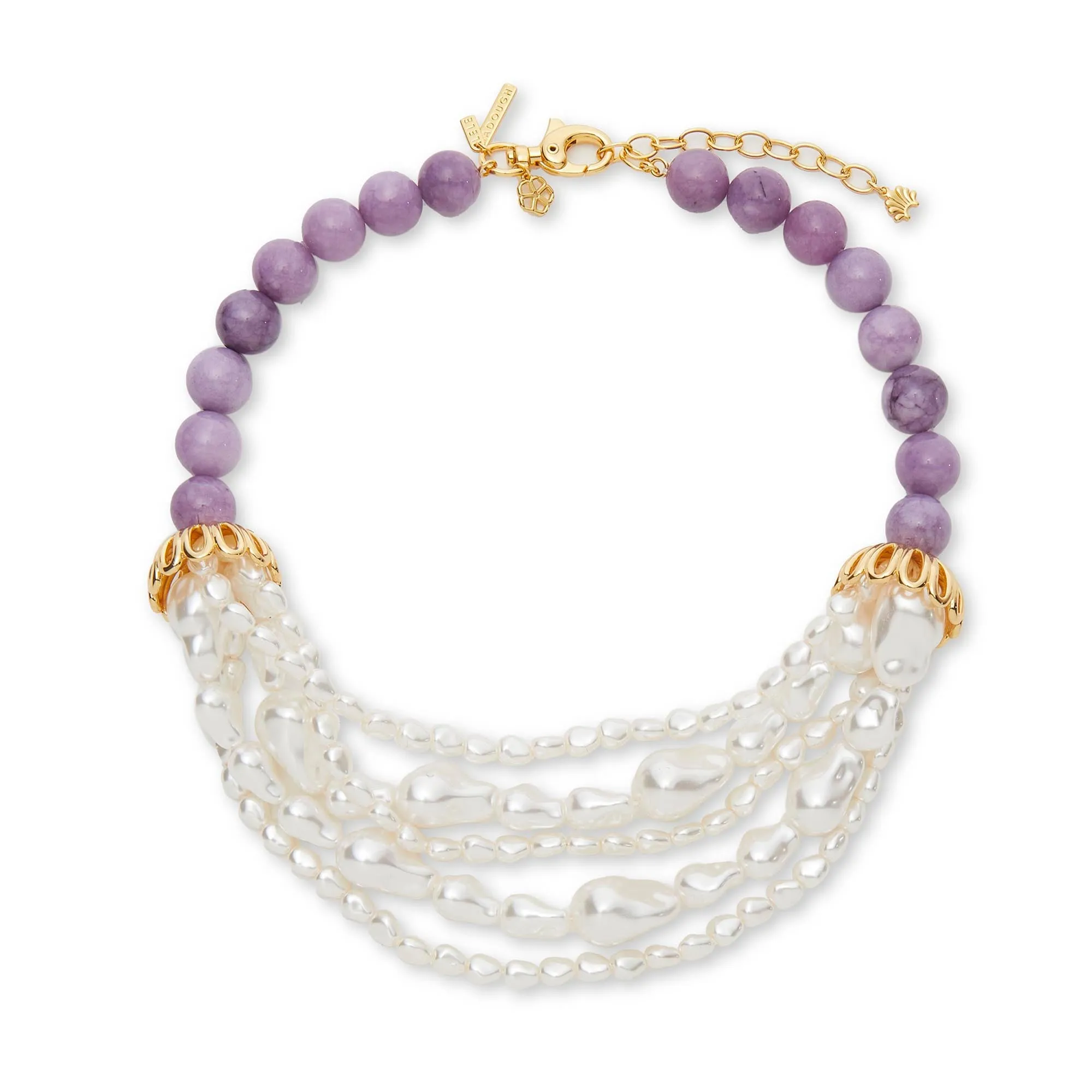 LELE SADOUGHI X TRINA TURK LAVENDER SKY PARAPLUIE STRAND NECKLACE sold by Lele Sadoughi