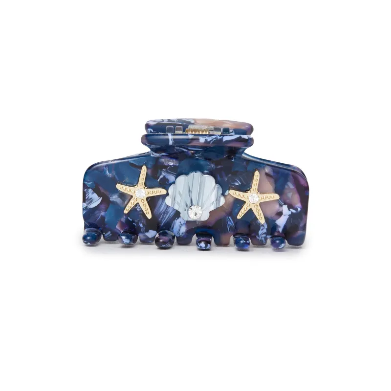 MARBLE MOSAIC MINI SEA LIFE CLAW CLIP sold by Lele Sadoughi