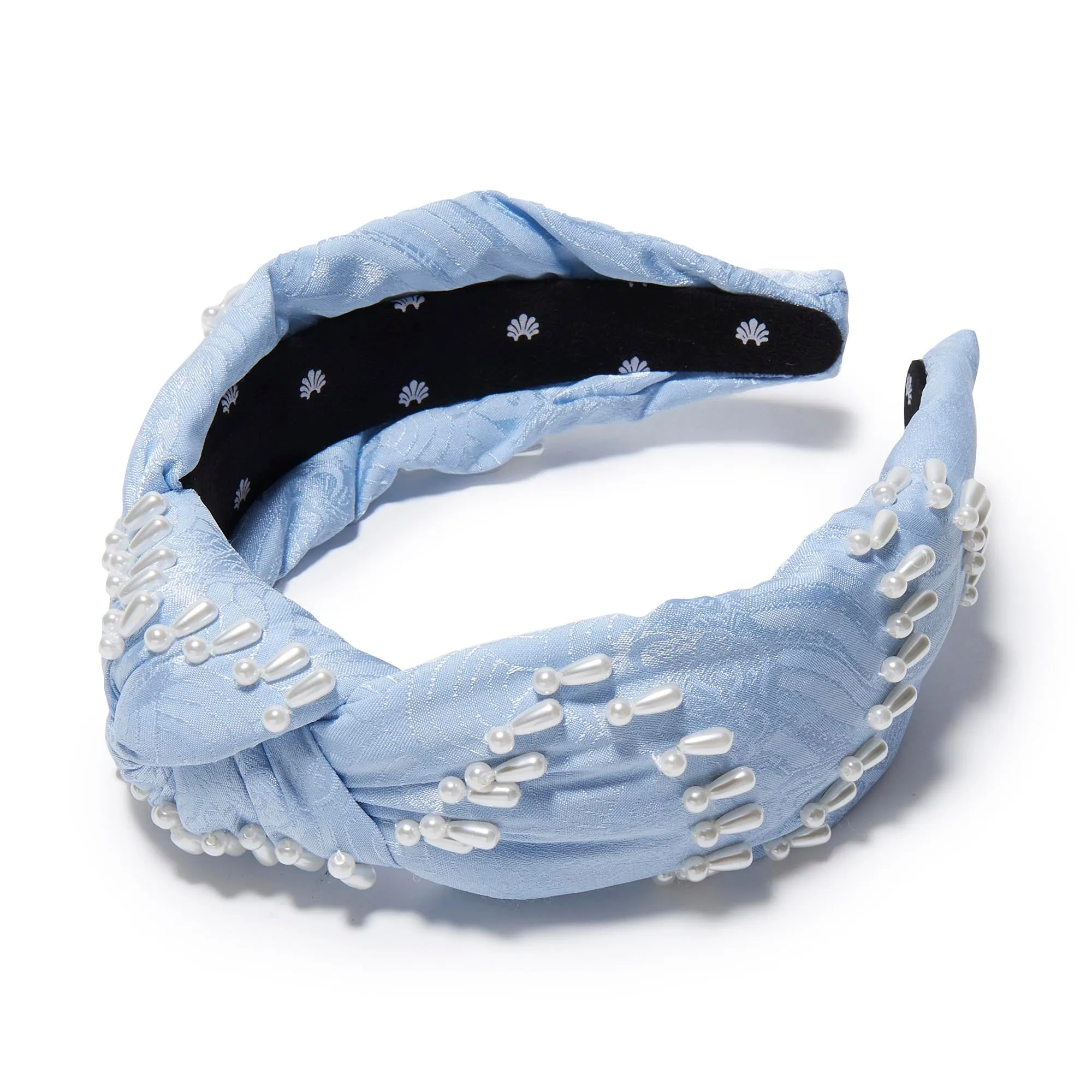 CLOUDY SKY KNOTTED VENUS EMBELLISHED HEADBAND sold by Lele Sadoughi