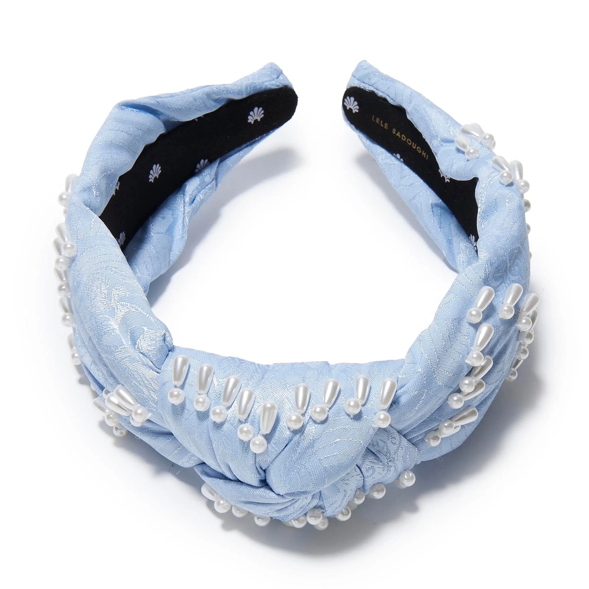 CLOUDY SKY KNOTTED VENUS EMBELLISHED HEADBAND sold by Lele Sadoughi product image thumbnail 3