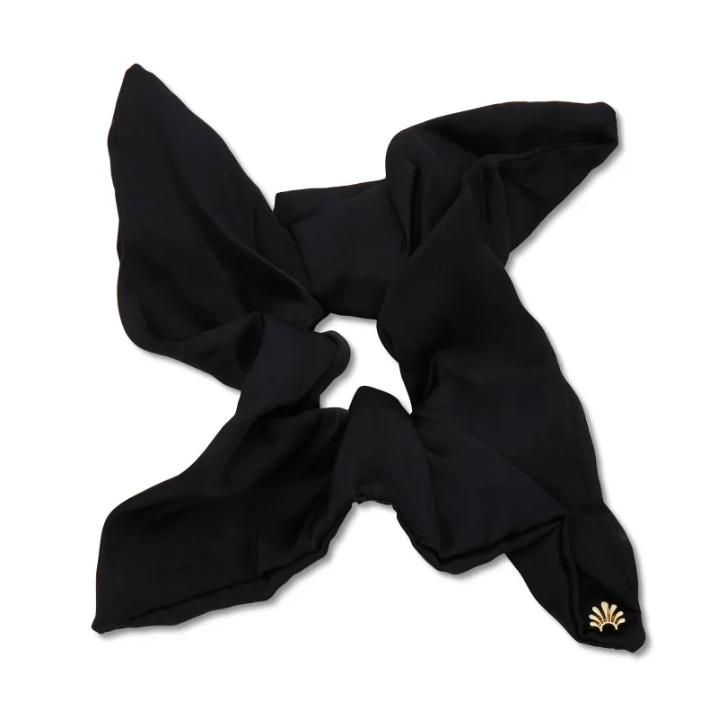 JET SQUARE SILK SCRUNCHIE sold by Lele Sadoughi