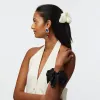 JET SQUARE SILK SCRUNCHIE sold by Lele Sadoughi