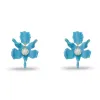 AZURE SMALL CRYSTAL LILY EARRINGS sold by Lele Sadoughi