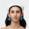 AZURE SMALL CRYSTAL LILY EARRINGS sold by Lele Sadoughi