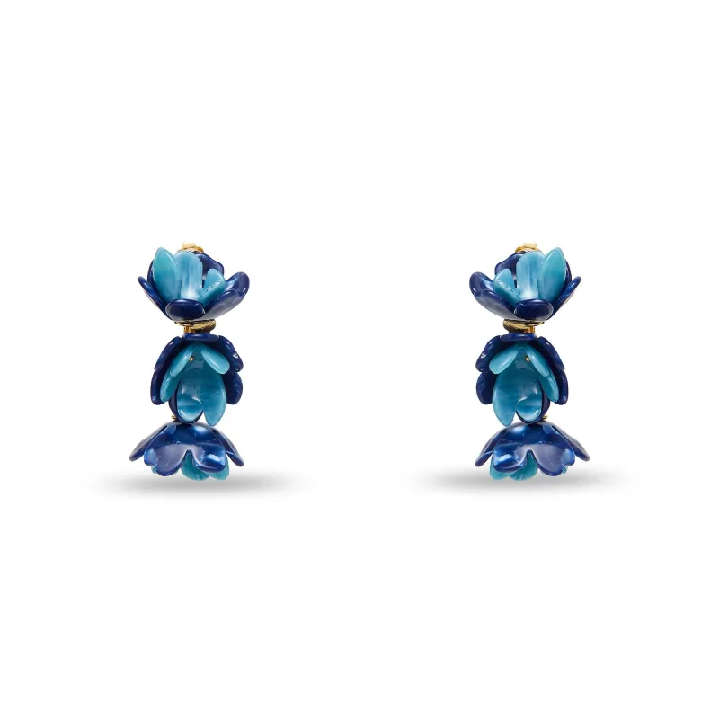 AZURE MINI ROSE DROP EARRINGS sold by Lele Sadoughi