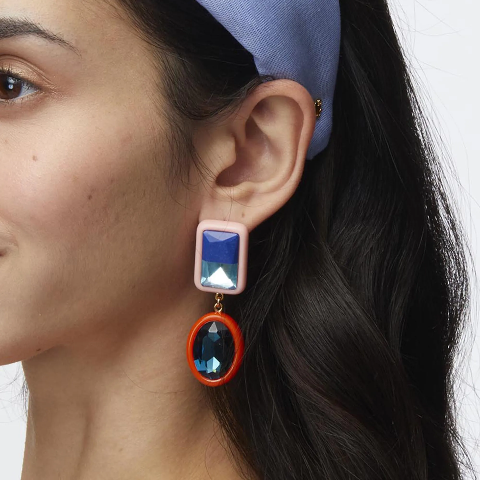 PINK FIRE DUO DROP EARRINGS sold by Lele Sadoughi product image thumbnail 2