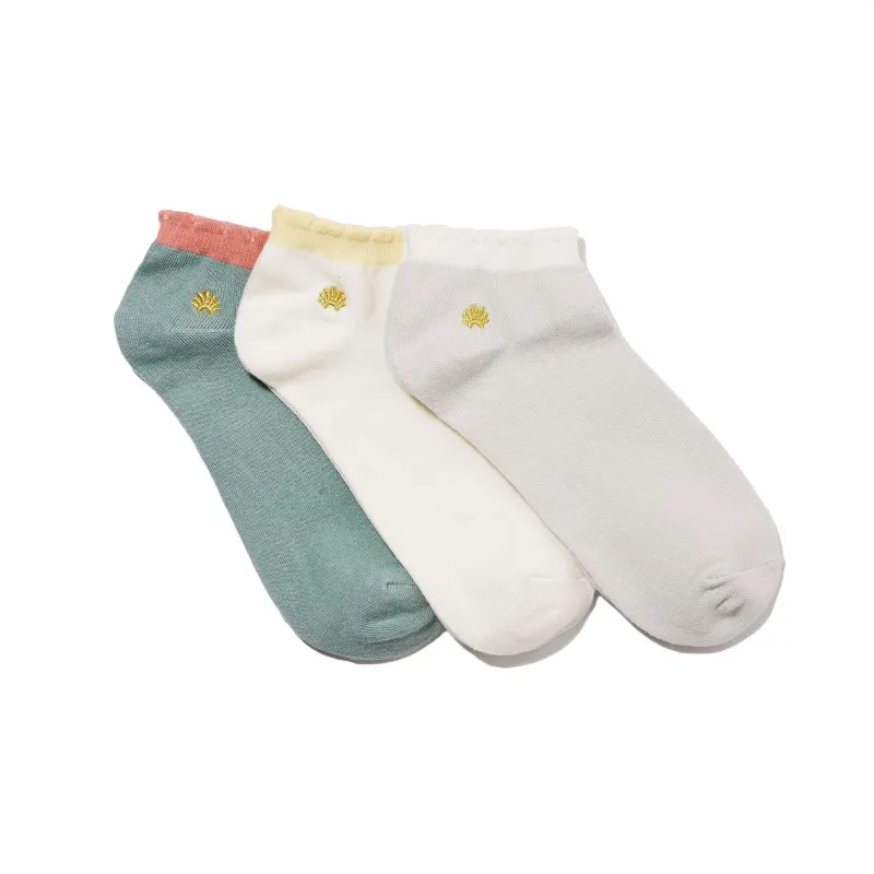 CLOUD SET OF 3 COUNTRY CLUB ANKLE SOCKS sold by Lele Sadoughi