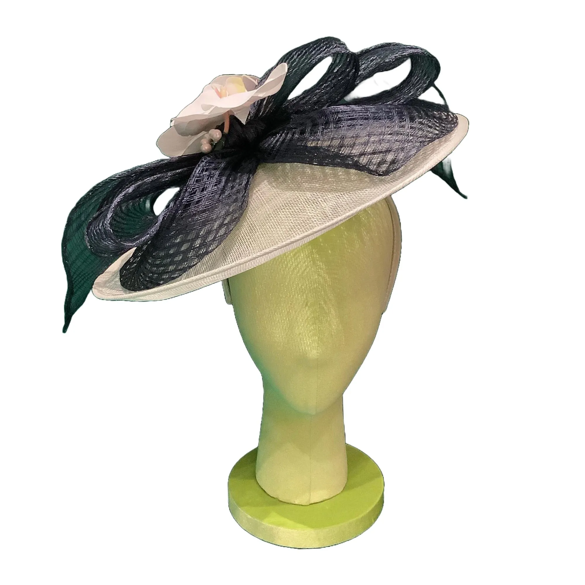 NAVY ORCHID LELE SADOUGHI x KGB ONE-OF-A-KIND FASCINATOR sold by Lele Sadoughi