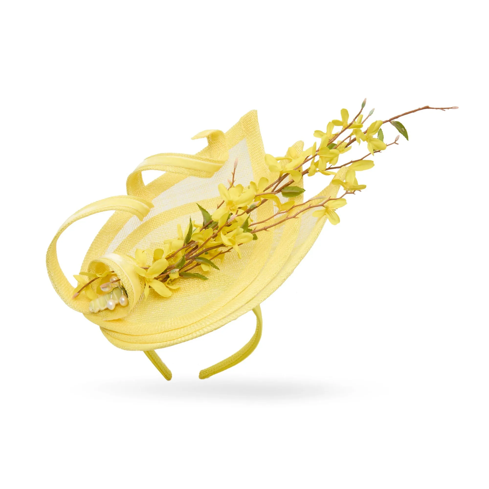 CANARY HONEYSUCKLE LELE SADOUGHI x KGB ONE-OF-A-KIND FASCINATOR sold by Lele Sadoughi product image thumbnail 2