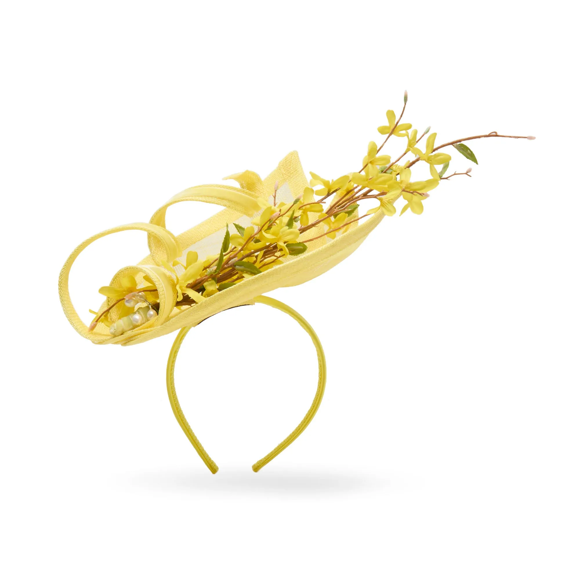 CANARY HONEYSUCKLE LELE SADOUGHI x KGB ONE-OF-A-KIND FASCINATOR sold by Lele Sadoughi