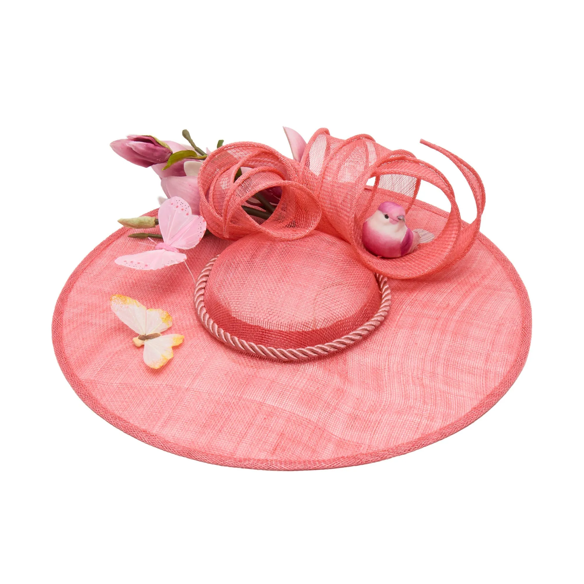 CORAL TWIRL LELE SADOUGHI x KGB ONE-OF-A-KIND FASCINATOR sold by Lele Sadoughi