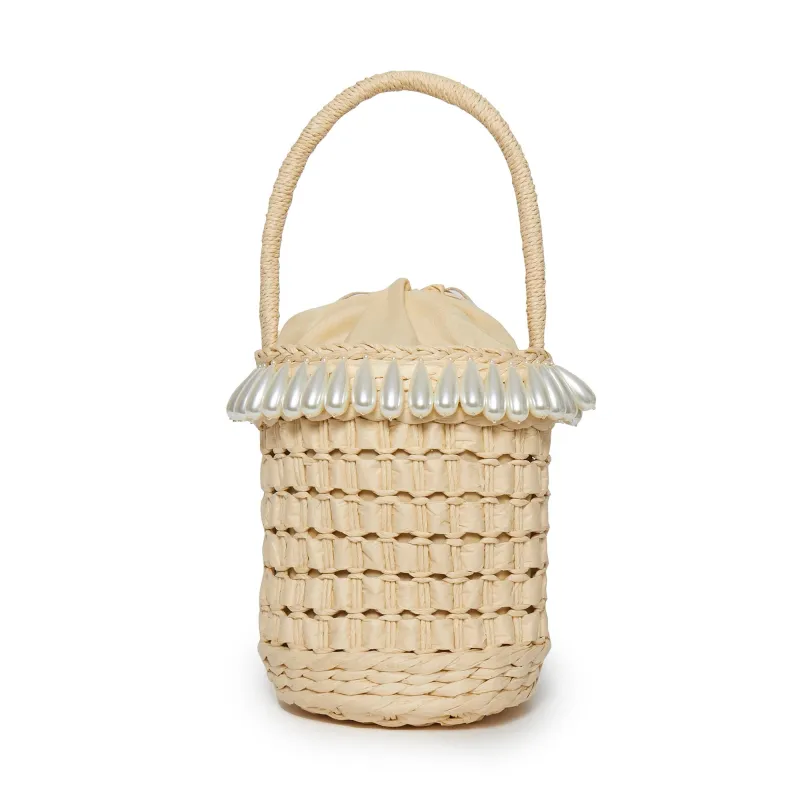 NATURAL PEARL BASKET TOTE sold by Lele Sadoughi