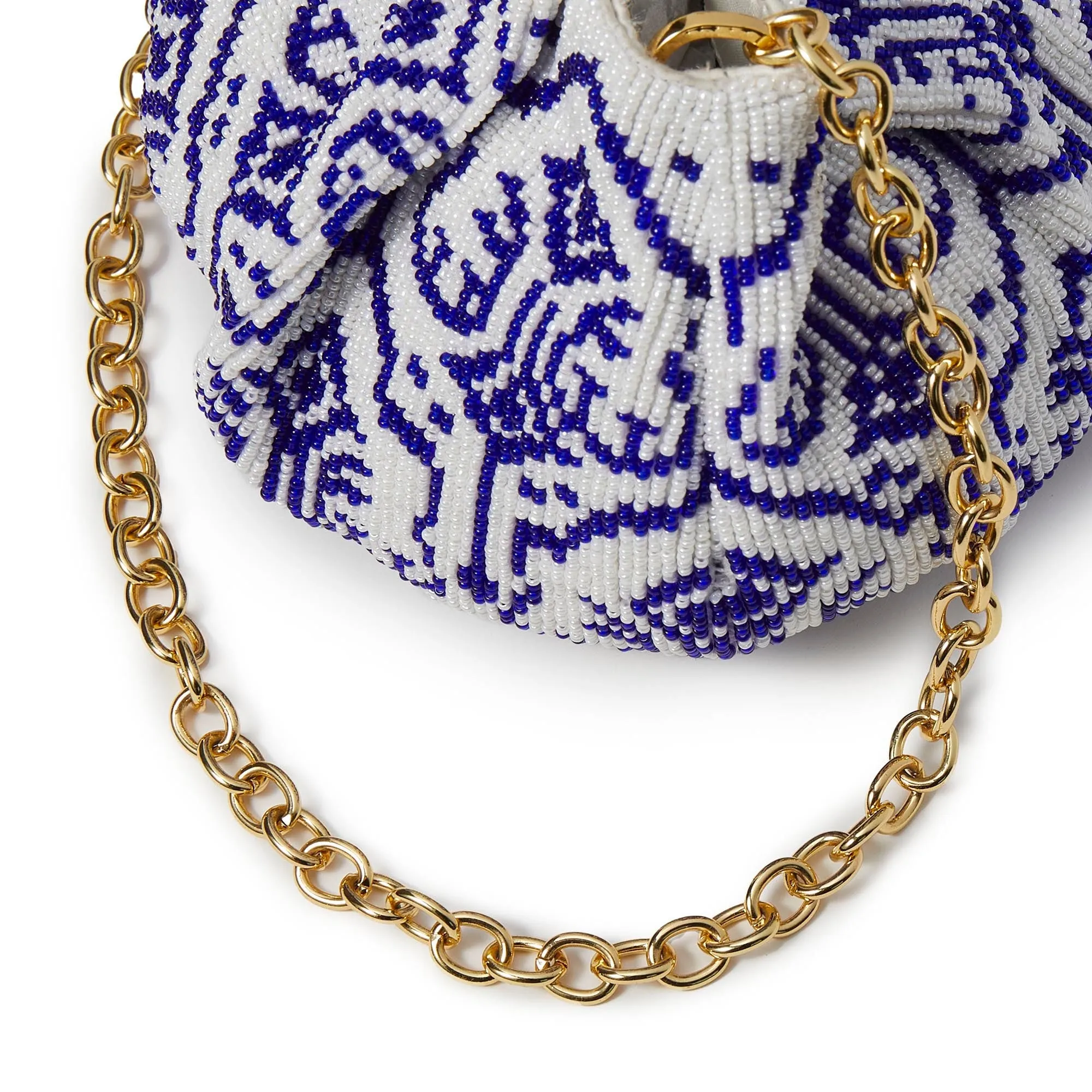 BLUE IVORY CORA BEADED CLUTCH sold by Lele Sadoughi product image thumbnail 3