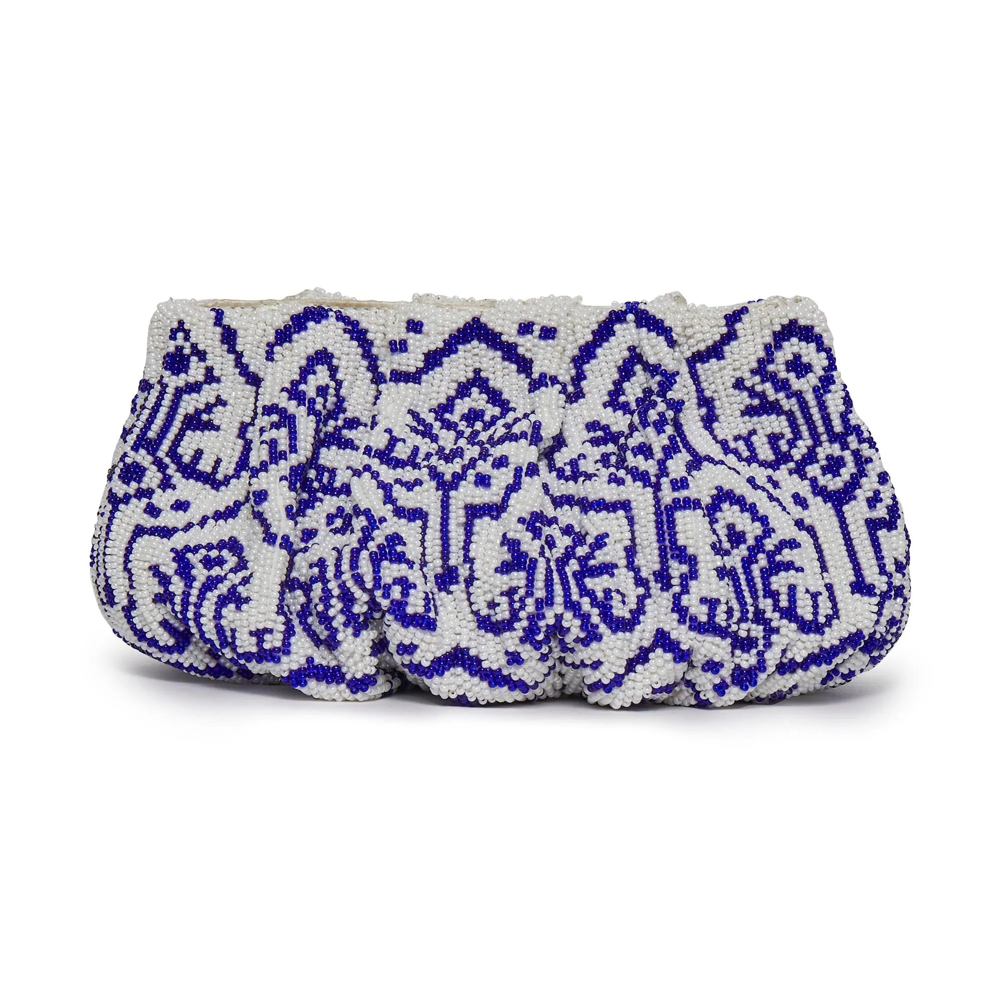 BLUE IVORY CORA BEADED CLUTCH sold by Lele Sadoughi