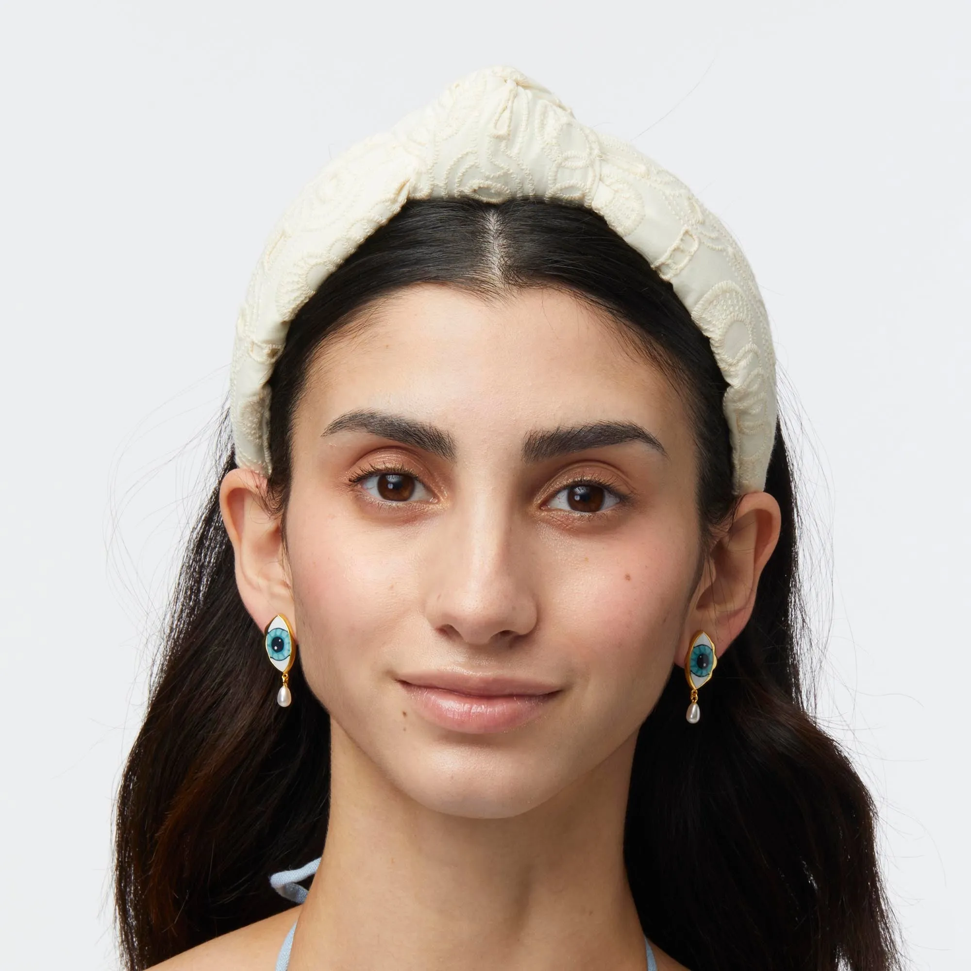 IVORY KNOTTED EYELET HEADBAND sold by Lele Sadoughi product image thumbnail 2