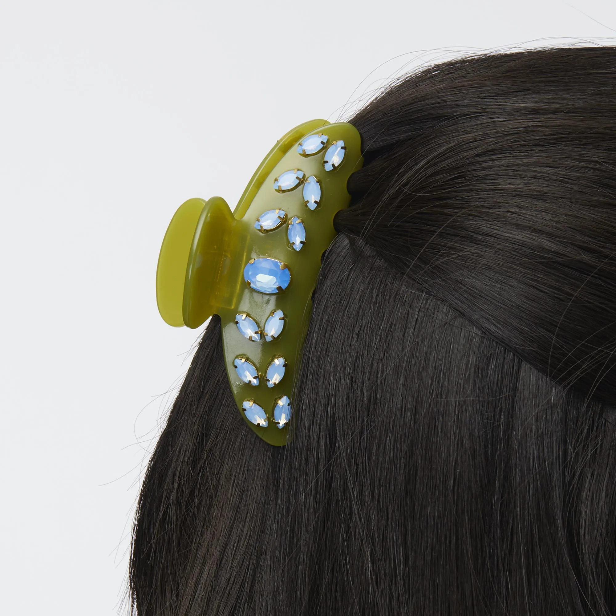 AVOCADO LARGE CRYSTAL CLAW CLIP sold by Lele Sadoughi product image thumbnail 4