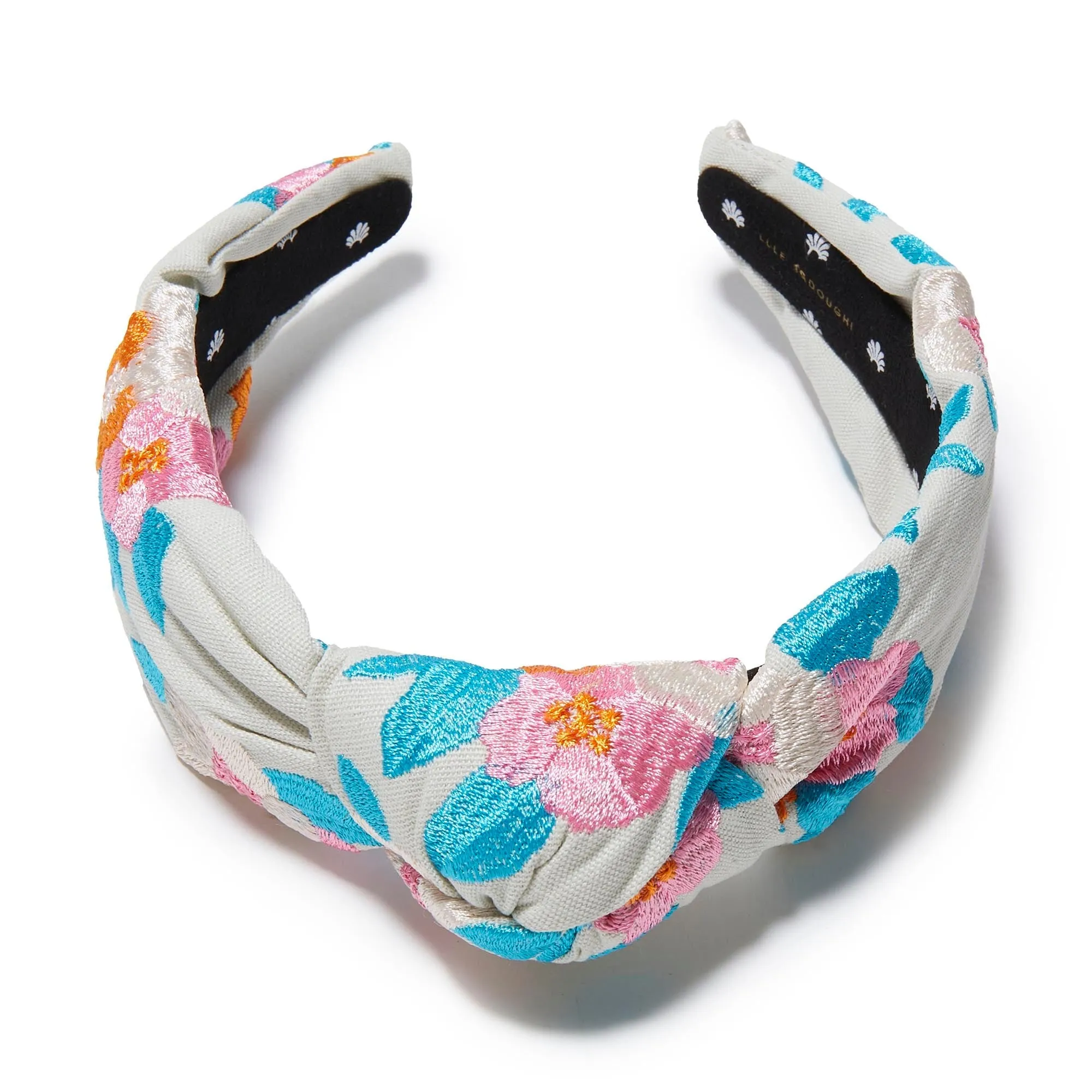 KNOTTED FLORAL BOUQUET EMBROIDERED HEADBAND sold by Lele Sadoughi product image thumbnail 3