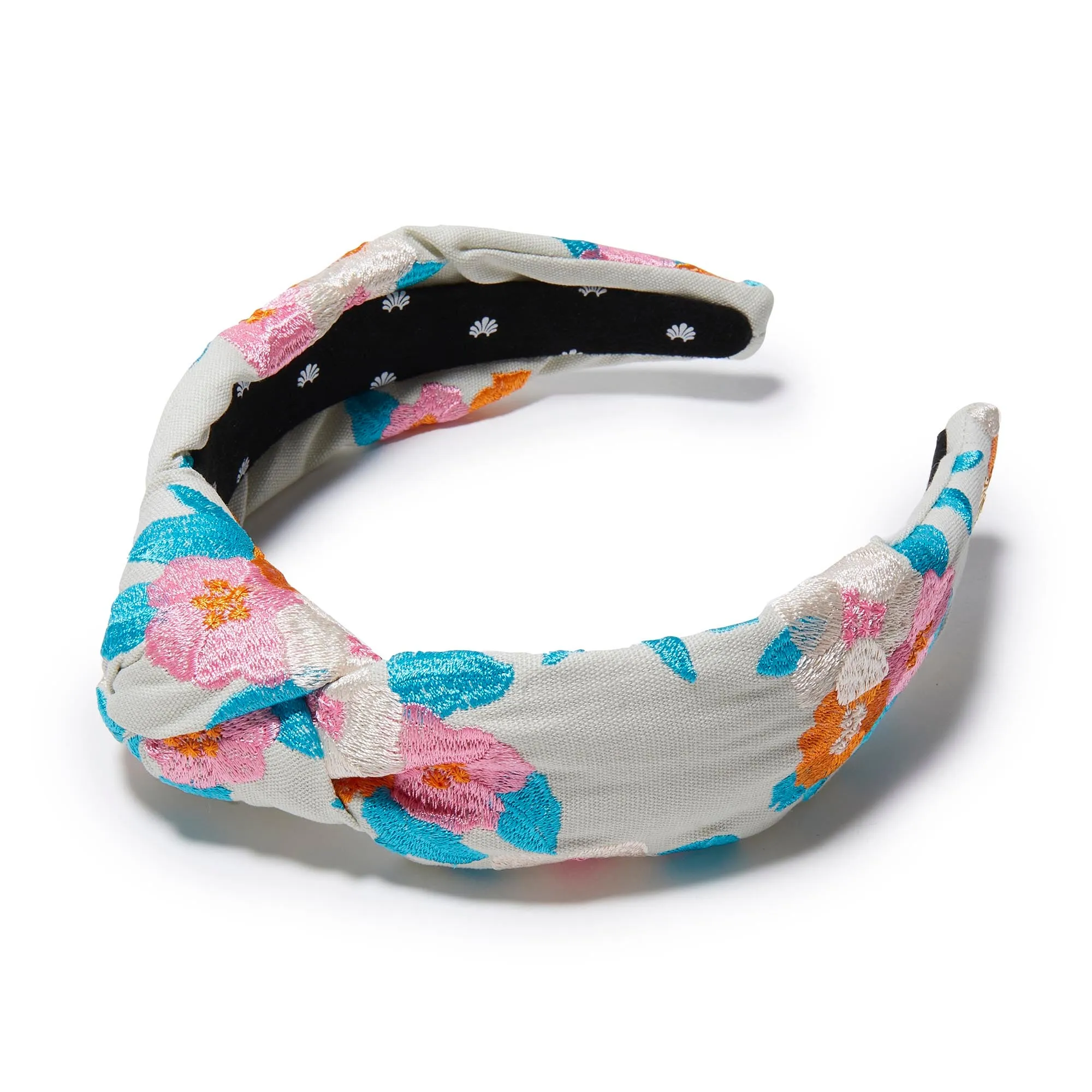 KNOTTED FLORAL BOUQUET EMBROIDERED HEADBAND sold by Lele Sadoughi