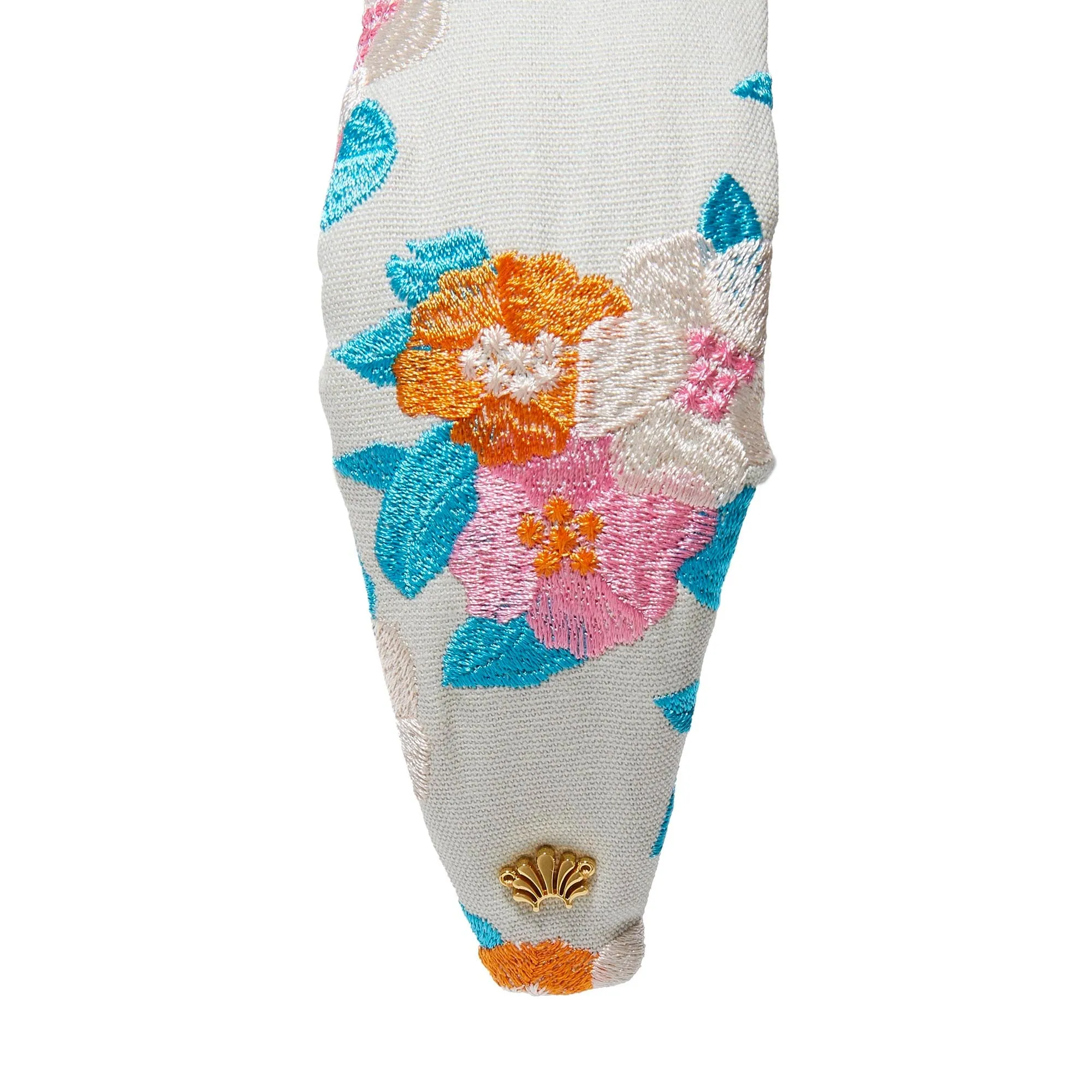 KNOTTED FLORAL BOUQUET EMBROIDERED HEADBAND sold by Lele Sadoughi product image thumbnail 5