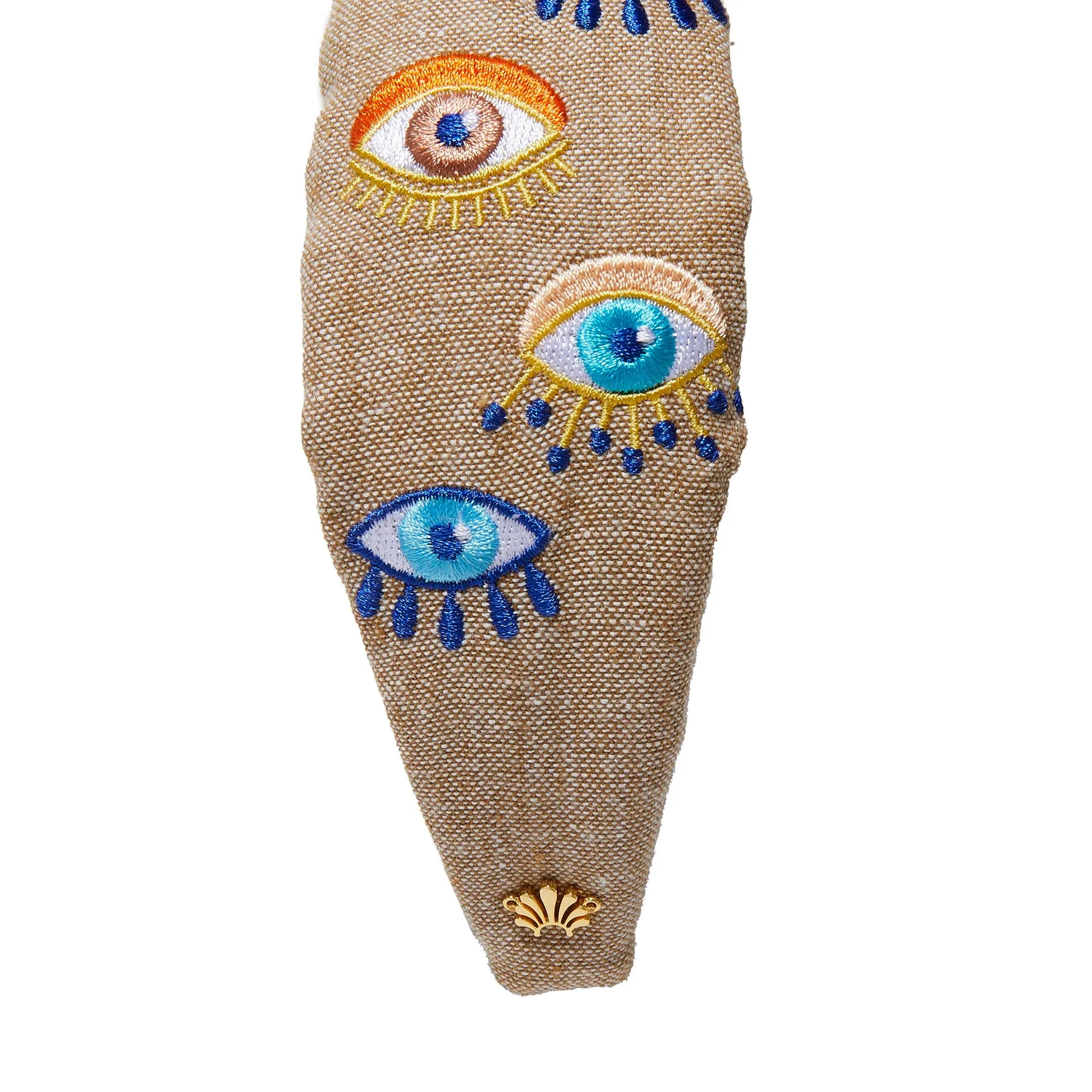 FAWN KNOTTED EVIL EYE EMBROIDERED HEADBAND sold by Lele Sadoughi product image thumbnail 5