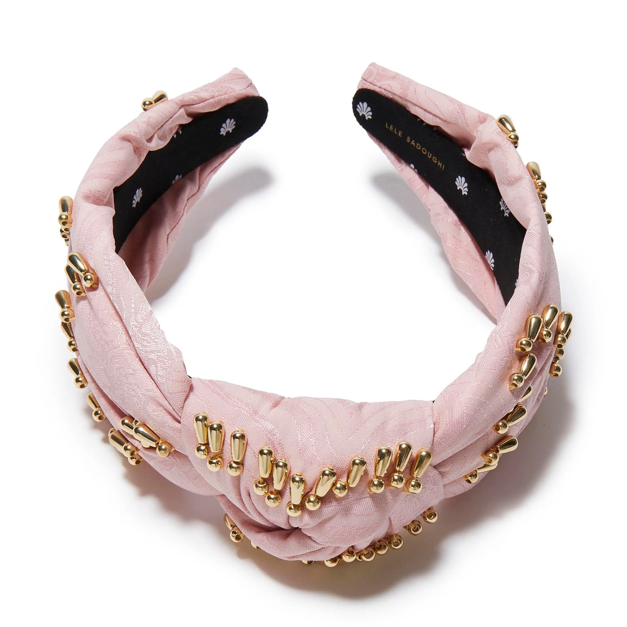 PINK LEMONADE KNOTTED VENUS EMBELLISHED HEADBAND sold by Lele Sadoughi product image thumbnail 3