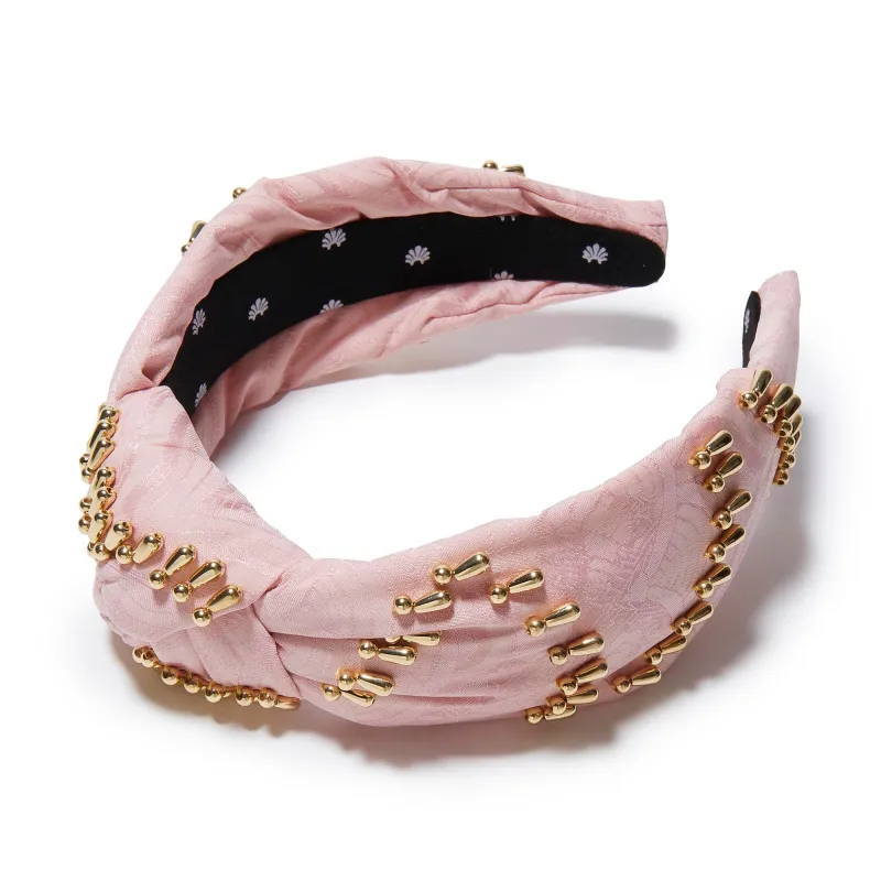 PINK LEMONADE KNOTTED VENUS EMBELLISHED HEADBAND sold by Lele Sadoughi