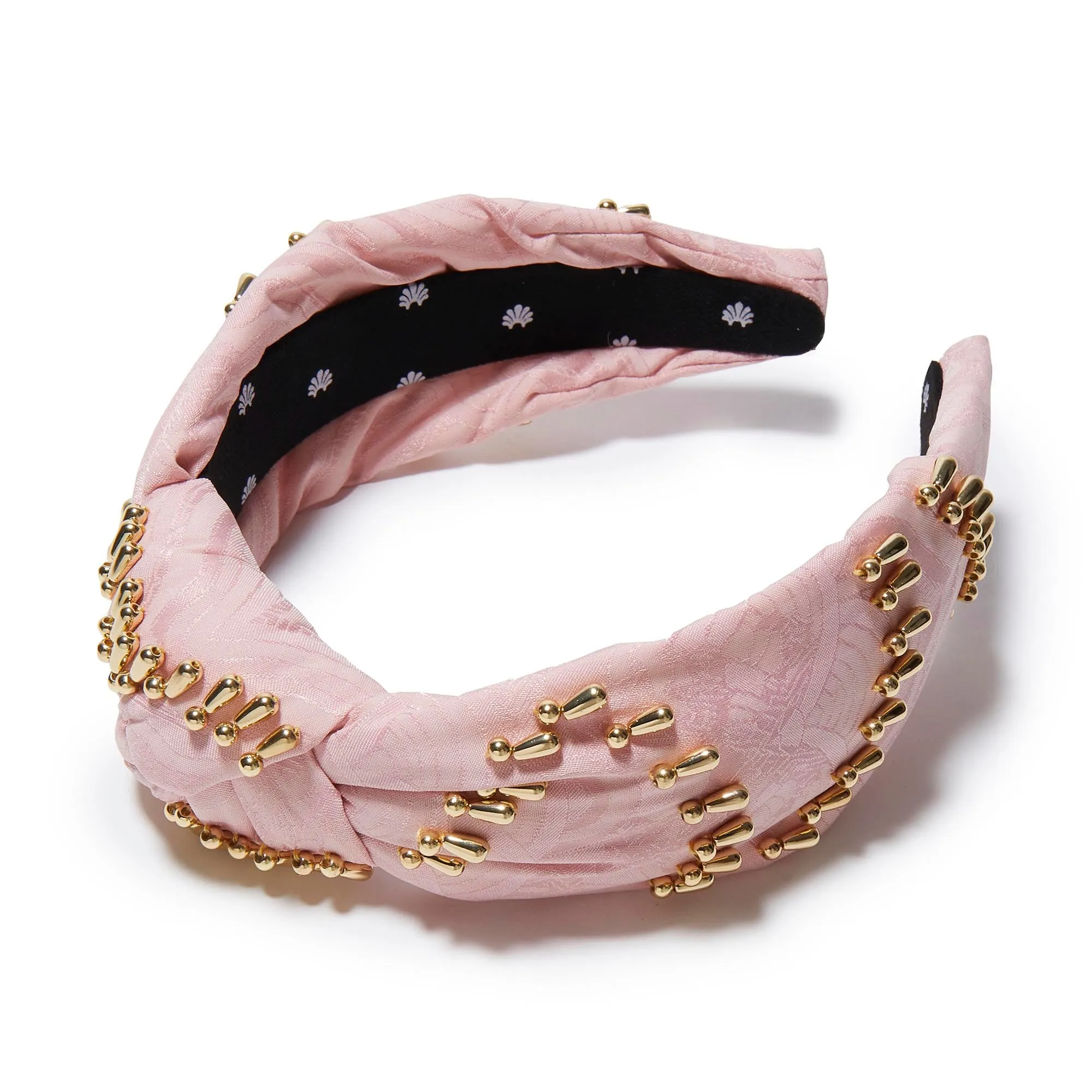 PINK LEMONADE KNOTTED VENUS EMBELLISHED HEADBAND sold by Lele Sadoughi