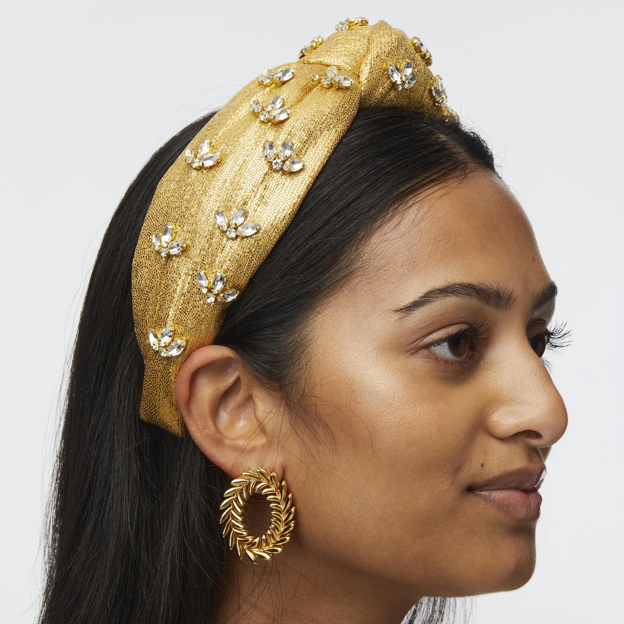 GOLD KNOTTED VINE EMBELLISHED HEADBAND sold by Lele Sadoughi product image thumbnail 4