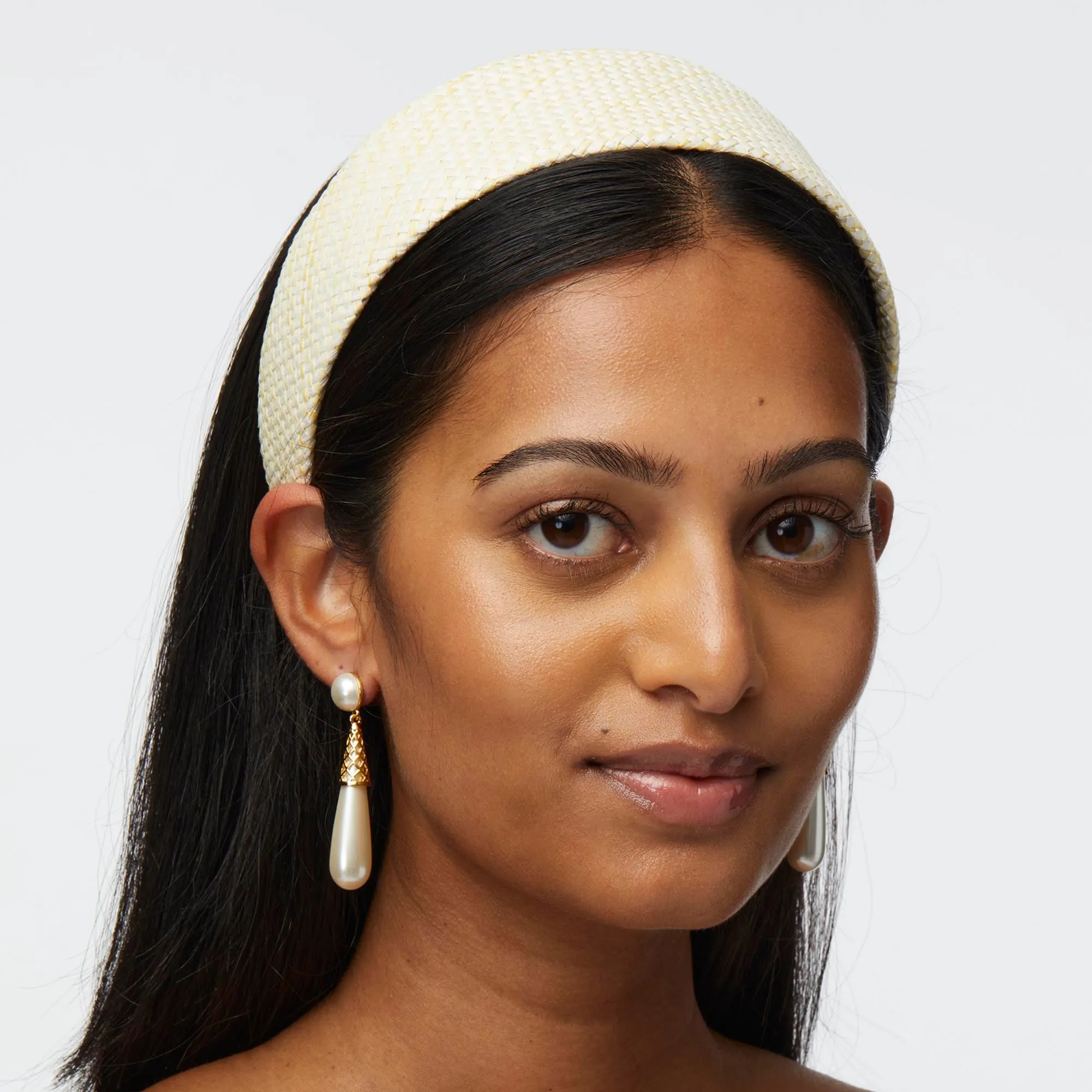 CHALK BRIGITTE RAFFIA HEADBAND sold by Lele Sadoughi product image thumbnail 2