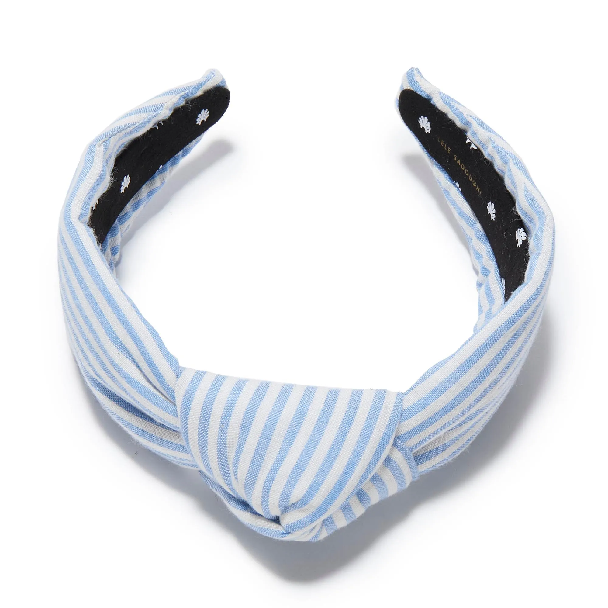 BLUE KNOTTED SEERSUCKER HEADBAND sold by Lele Sadoughi product image thumbnail 3