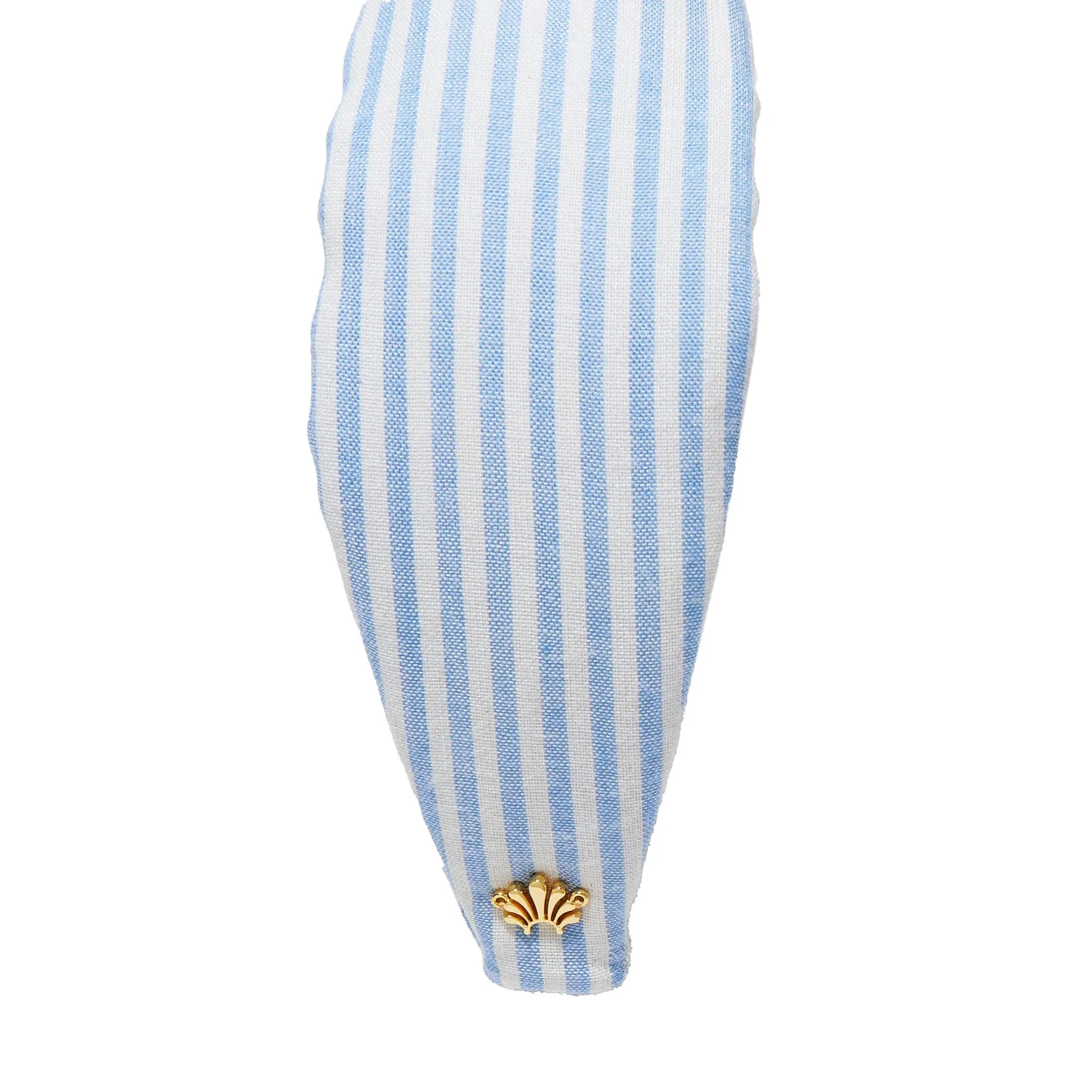 BLUE KNOTTED SEERSUCKER HEADBAND sold by Lele Sadoughi product image thumbnail 5