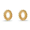GOLD OVAL WREATH EARRINGS sold by Lele Sadoughi
