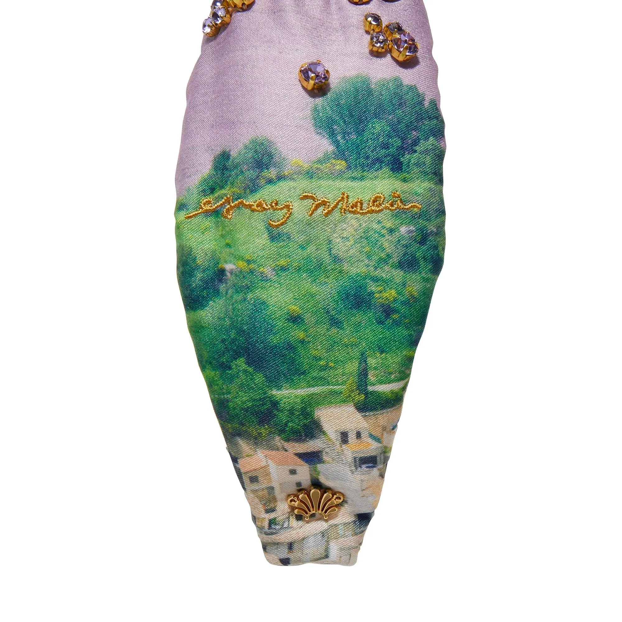 LELE SADOUGHI X GRAY MALIN KNOTTED PROVENCE HEADBAND sold by Lele Sadoughi product image thumbnail 4