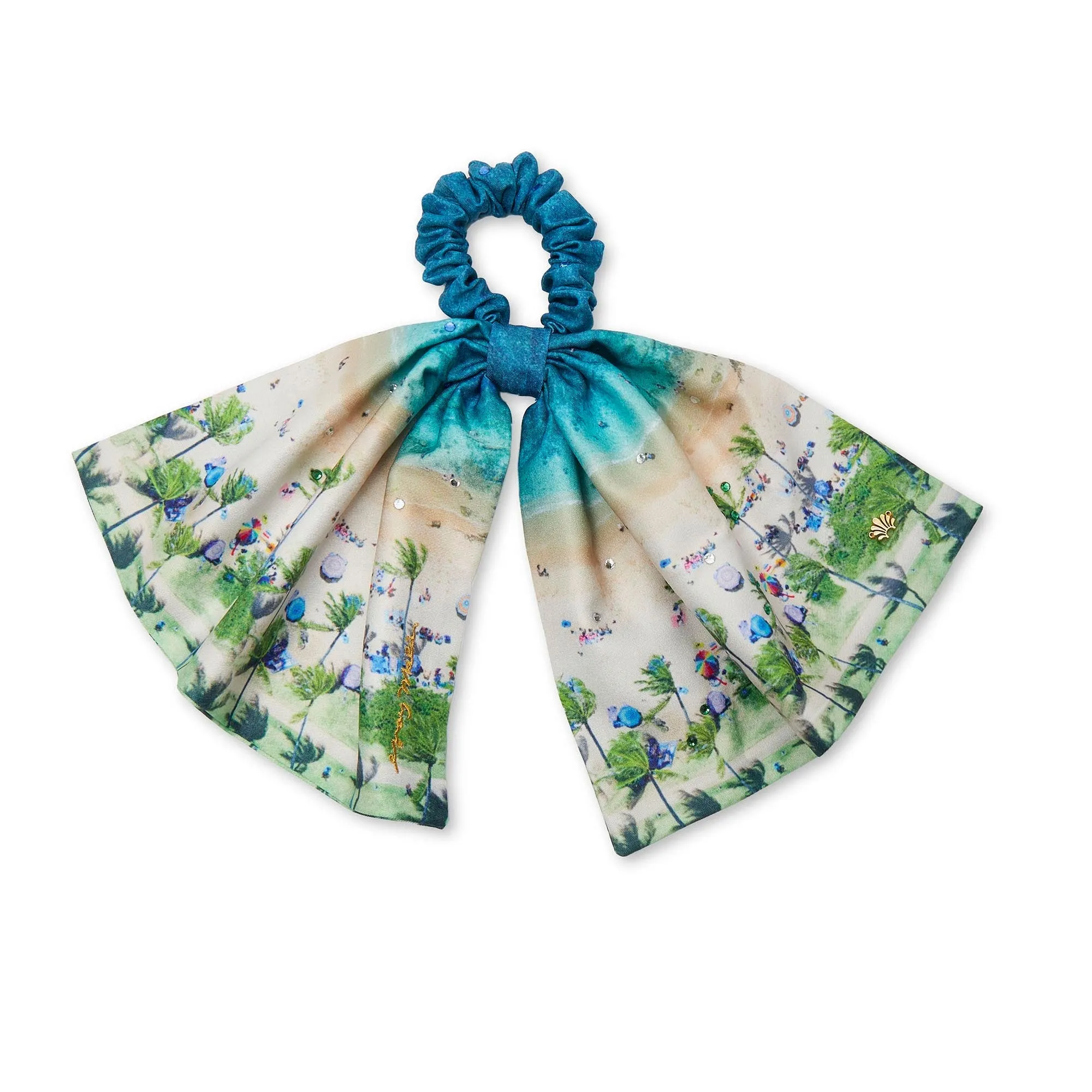 LELE SADOUGHI X GRAY MALIN ANTOINETTE MAUI SCARF SCRUNCHIE sold by Lele Sadoughi