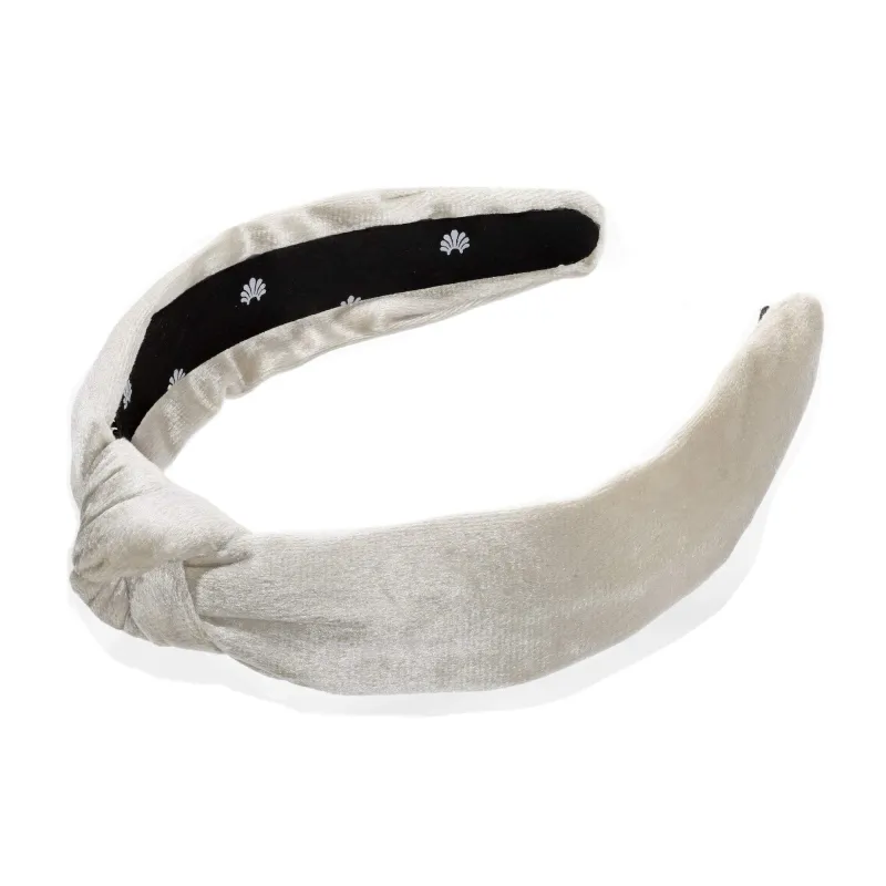 IVORY VELVET SLIM HEADBAND sold by Lele Sadoughi
