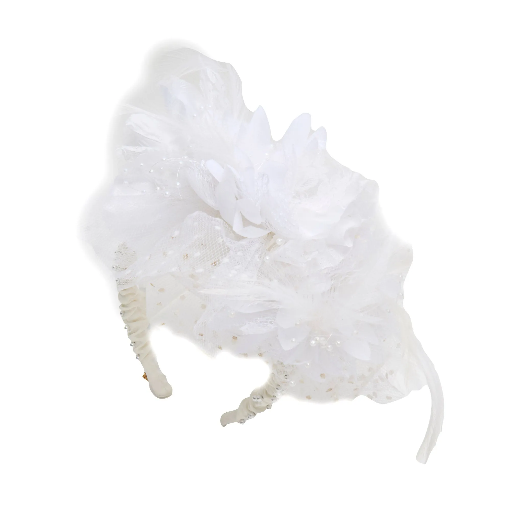 IVORY PEARL FLORAL BOUQUET HEADBAND sold by Lele Sadoughi product image thumbnail 2