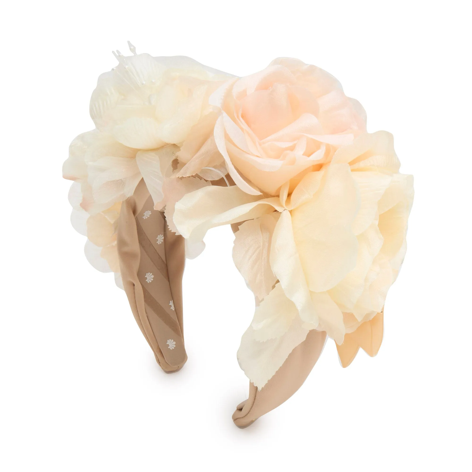BUTTERCREAM BLUSH JEWELED FLORAL BOUQUET HEADBAND sold by Lele Sadoughi product image thumbnail 2