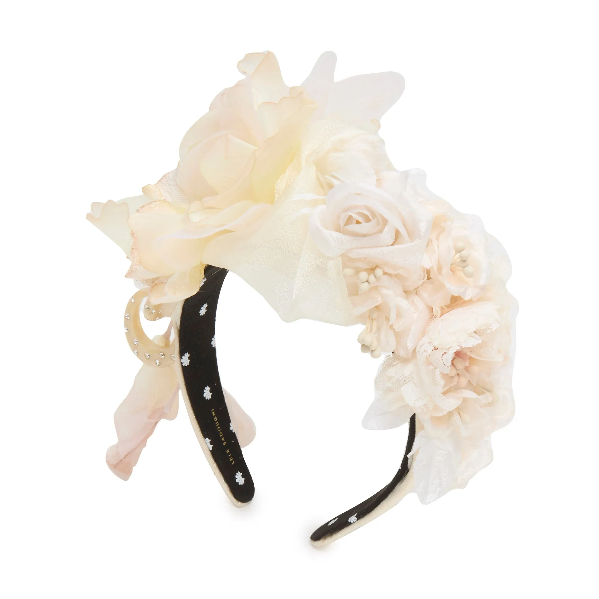 BUTTERCREAM JEWELED BLOSSOM FLORAL BOUQUET HEADBAND sold by Lele Sadoughi product image thumbnail 2