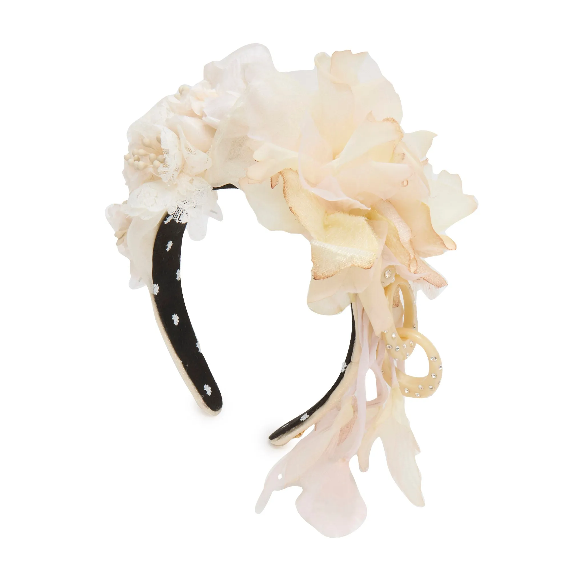 BUTTERCREAM JEWELED BLOSSOM FLORAL BOUQUET HEADBAND sold by Lele Sadoughi