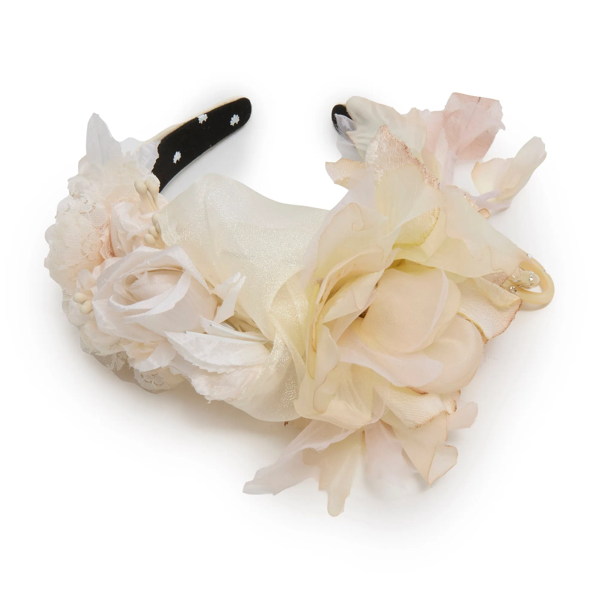 BUTTERCREAM JEWELED BLOSSOM FLORAL BOUQUET HEADBAND sold by Lele Sadoughi product image thumbnail 3