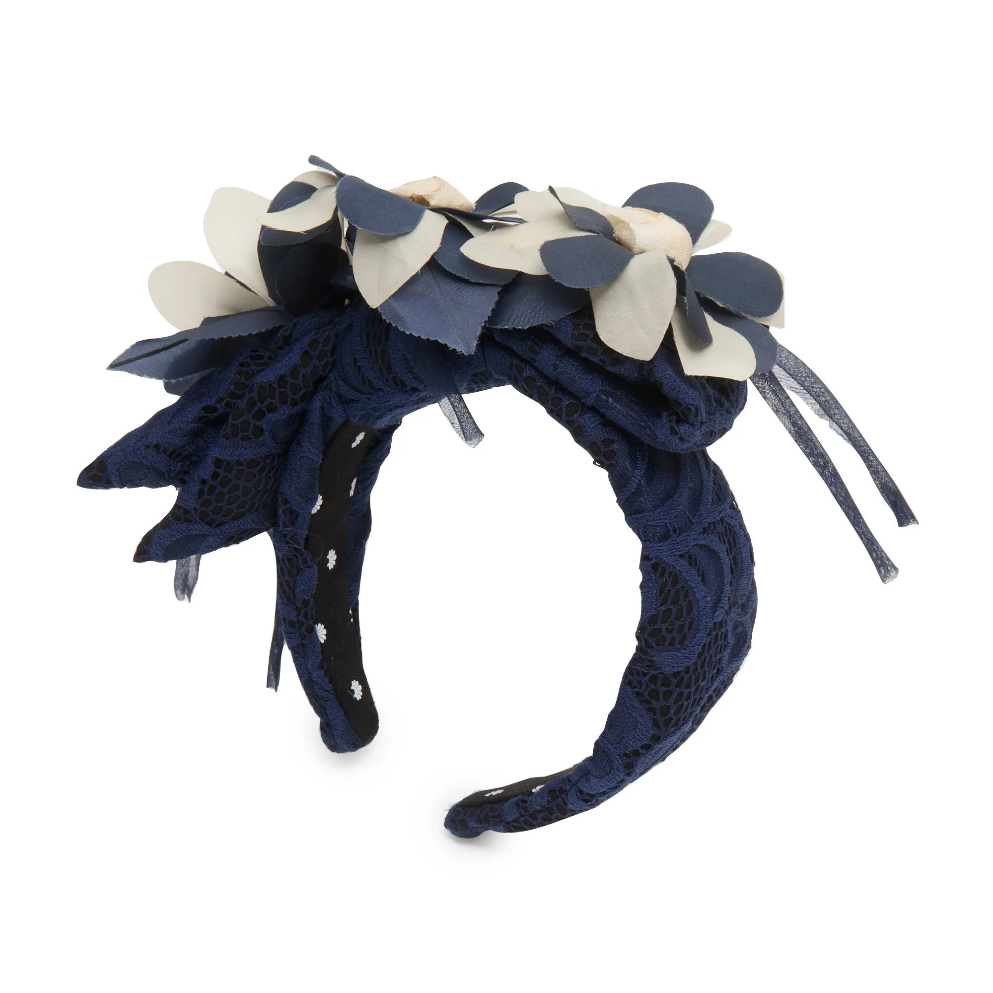 MIDNIGHT IVORY JEWELED MAGNOLIA FLORAL BOUQUET HEADBAND sold by Lele Sadoughi product image thumbnail 2