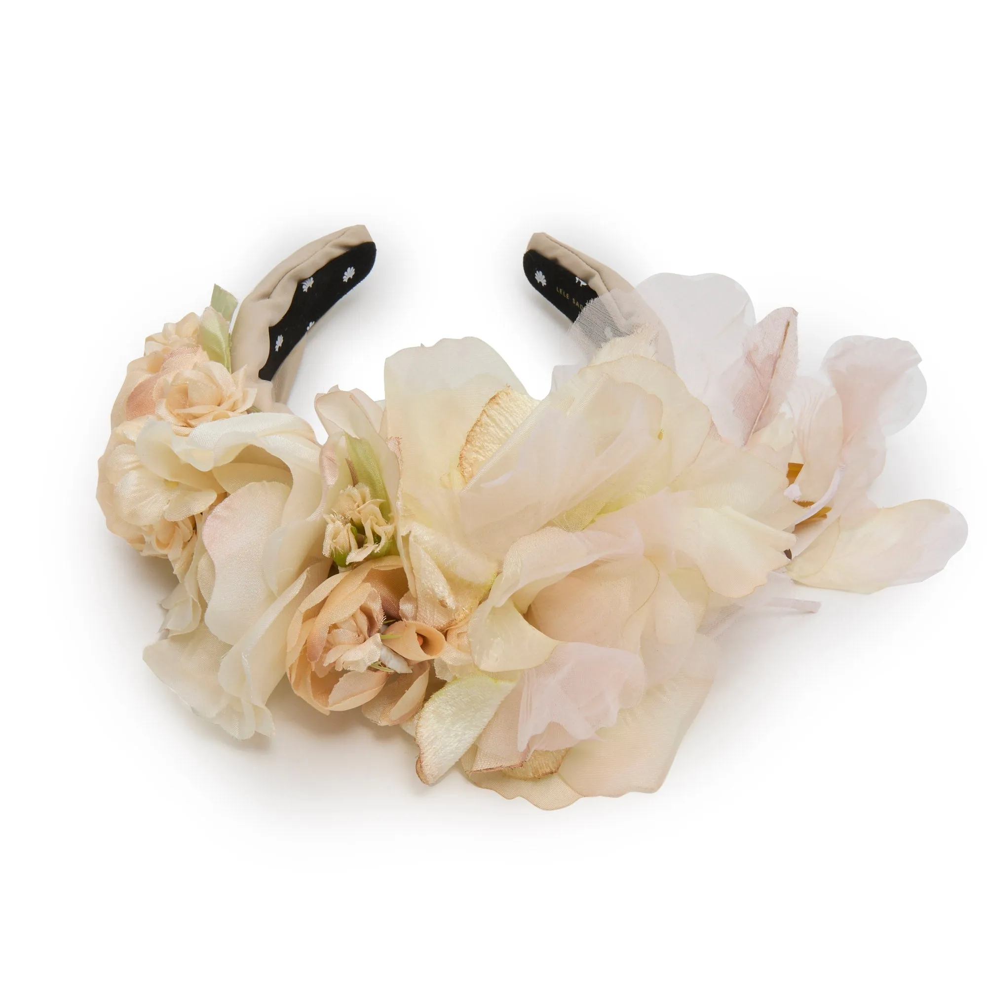 BLUSH JEWELED MAGNOLIA FLORAL BOUQUET HEADBAND sold by Lele Sadoughi product image thumbnail 3