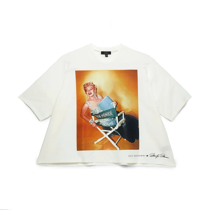 IVORY LELE SADOUGHI X MARILYN MONROE SHOW BIZ TEE sold by Lele Sadoughi